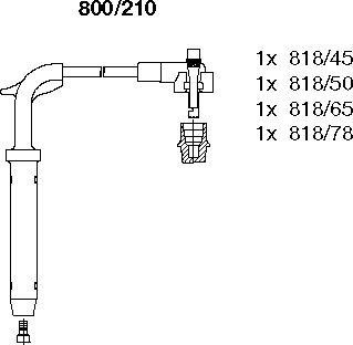 Bremi 800/210 - Комплект запалителеи кабели vvparts.bg