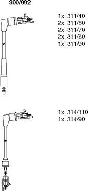 Bremi 300/992 - Комплект запалителеи кабели vvparts.bg