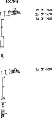 Bremi 300/947 - Комплект запалителеи кабели vvparts.bg