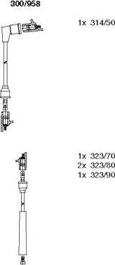 Bremi 300/958 - Комплект запалителеи кабели vvparts.bg