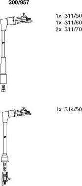 Bremi 300/957 - Комплект запалителеи кабели vvparts.bg