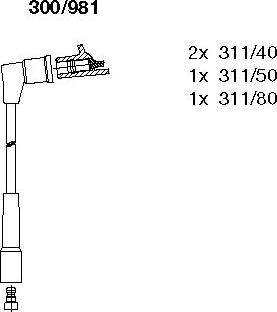 Bremi 300/981 - Комплект запалителеи кабели vvparts.bg