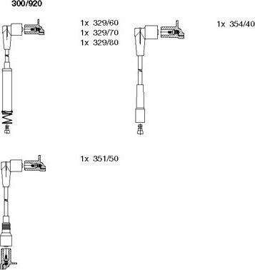 Bremi 300/920 - Комплект запалителеи кабели vvparts.bg