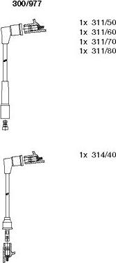 Bremi 300/977 - Комплект запалителеи кабели vvparts.bg