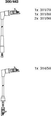 Bremi 300/443 - Комплект запалителеи кабели vvparts.bg