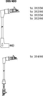 Bremi 300/400 - Комплект запалителеи кабели vvparts.bg