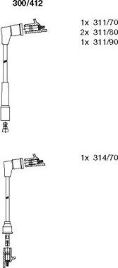Bremi 300/412 - Комплект запалителеи кабели vvparts.bg