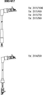 Bremi 300/417 - Комплект запалителеи кабели vvparts.bg