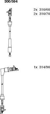 Bremi 300/594 - Комплект запалителеи кабели vvparts.bg