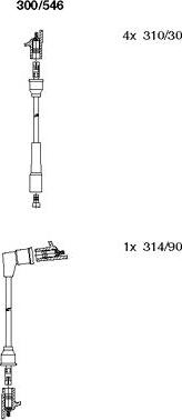 Bremi 300/546 - Комплект запалителеи кабели vvparts.bg