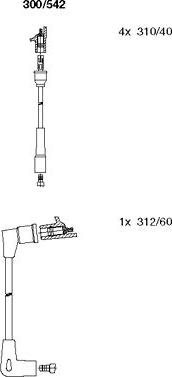 Bremi 300/542 - Комплект запалителеи кабели vvparts.bg