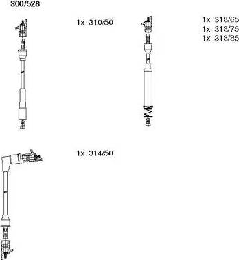 Bremi 300/528 - Комплект запалителеи кабели vvparts.bg