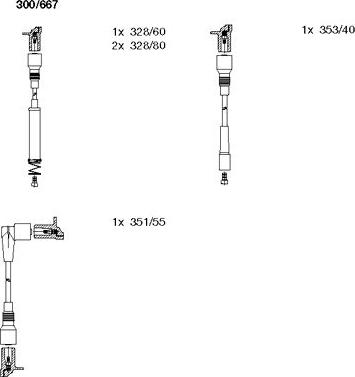 Bremi 300/667 - Комплект запалителеи кабели vvparts.bg