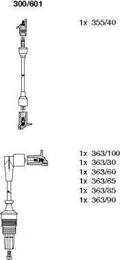 Bremi 300/601 - Комплект запалителеи кабели vvparts.bg