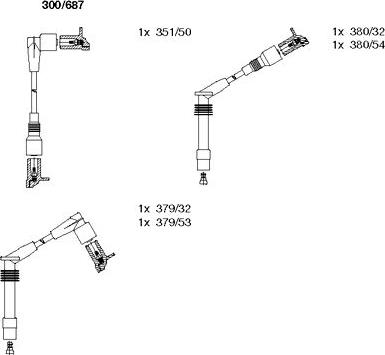 Bremi 300/687 - Комплект запалителеи кабели vvparts.bg