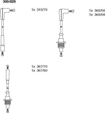 Bremi 300/629 - Комплект запалителеи кабели vvparts.bg