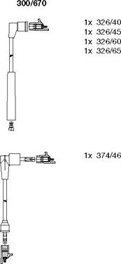 Bremi 300/670 - Комплект запалителеи кабели vvparts.bg