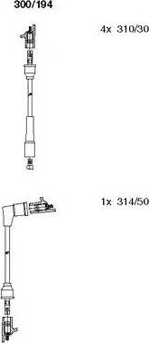 Bremi 300/194 - Комплект запалителеи кабели vvparts.bg