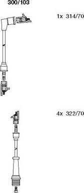 Bremi 300/103 - Комплект запалителеи кабели vvparts.bg