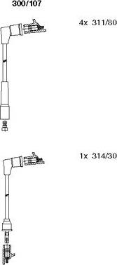 Bremi 300/107 - Комплект запалителеи кабели vvparts.bg