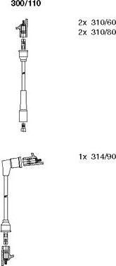 Bremi 300/110 - Комплект запалителеи кабели vvparts.bg