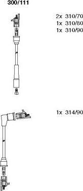 Bremi 300/111 - Комплект запалителеи кабели vvparts.bg