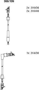 Bremi 300/139 - Комплект запалителеи кабели vvparts.bg