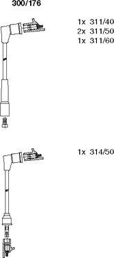 Bremi 300/176 - Комплект запалителеи кабели vvparts.bg