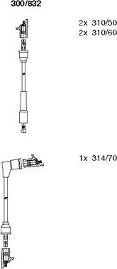 Bremi 300/832 - Комплект запалителеи кабели vvparts.bg