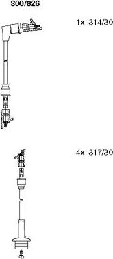 Bremi 300/826 - Комплект запалителеи кабели vvparts.bg