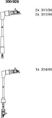 Bremi 300/828 - Комплект запалителеи кабели vvparts.bg