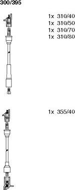 Bremi 300/395 - Комплект запалителеи кабели vvparts.bg