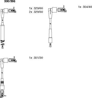 Bremi 300/398 - Комплект запалителеи кабели vvparts.bg