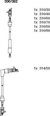 Bremi 300/382 - Комплект запалителеи кабели vvparts.bg