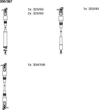 Bremi 300/387 - Комплект запалителеи кабели vvparts.bg