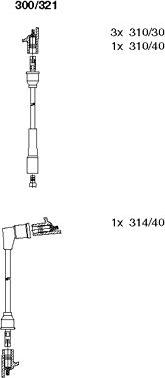 Bremi 300/321 - Комплект запалителеи кабели vvparts.bg