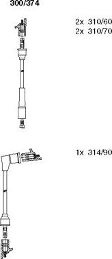 Bremi 300/374 - Комплект запалителеи кабели vvparts.bg