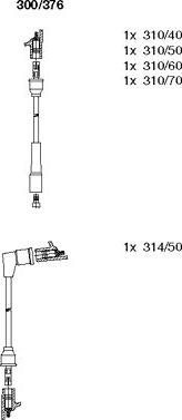 Bremi 300/376 - Комплект запалителеи кабели vvparts.bg