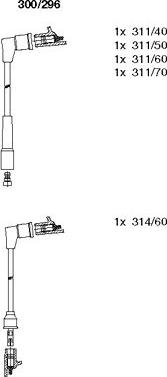 Bremi 300/296 - Комплект запалителеи кабели vvparts.bg