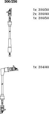 Bremi 300/236 - Комплект запалителеи кабели vvparts.bg