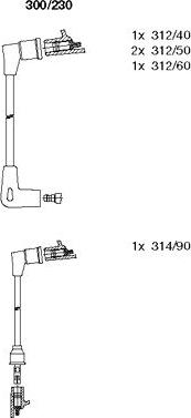 Bremi 300/230 - Комплект запалителеи кабели vvparts.bg