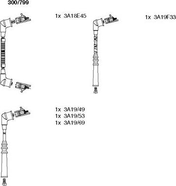 Bremi 300/799 - Комплект запалителеи кабели vvparts.bg