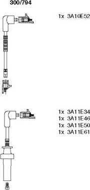 Bremi 300/794 - Комплект запалителеи кабели vvparts.bg