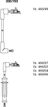 Bremi 300/793 - Комплект запалителеи кабели vvparts.bg