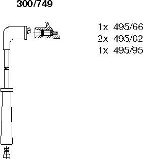 Bremi 300/749 - Комплект запалителеи кабели vvparts.bg