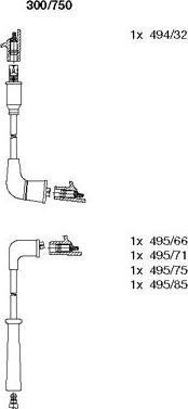 Bremi 300/750 - Комплект запалителеи кабели vvparts.bg