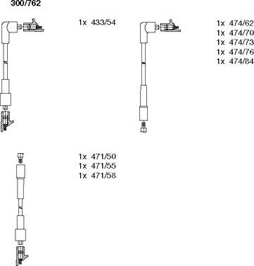 Bremi 300/762 - Комплект запалителеи кабели vvparts.bg