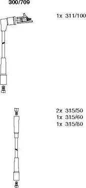 Bremi 300/709 - Комплект запалителеи кабели vvparts.bg