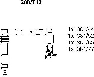 Bremi 300/713 - Комплект запалителеи кабели vvparts.bg