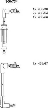 Bremi 300/734 - Комплект запалителеи кабели vvparts.bg